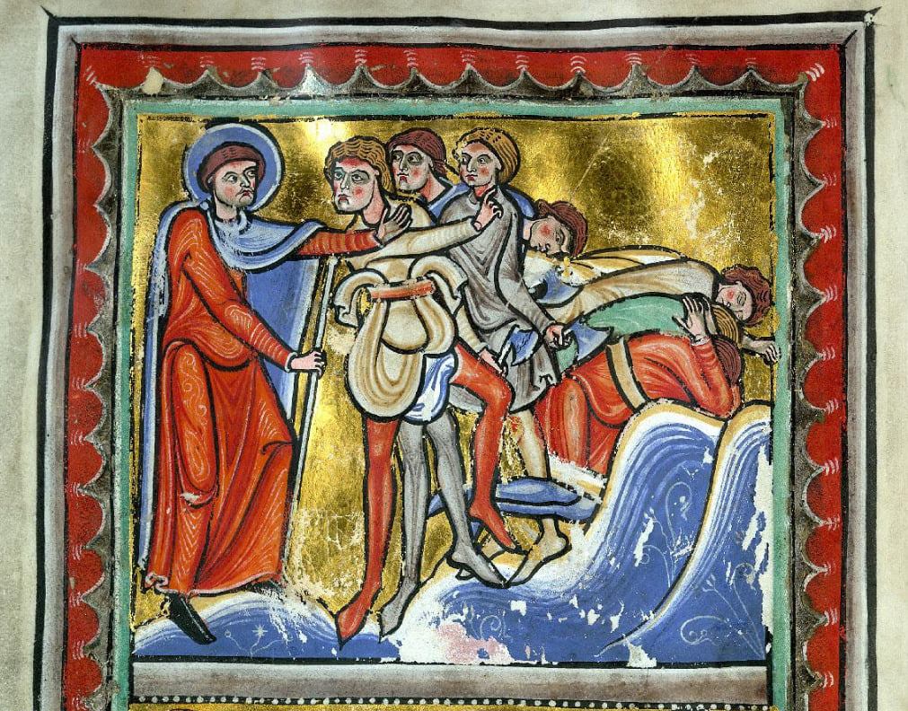Vita et Miracula s. Mauri, Valenciennes, Bibl. mun., ms. 0500 f. 66v, France, ca. 1160-1170.