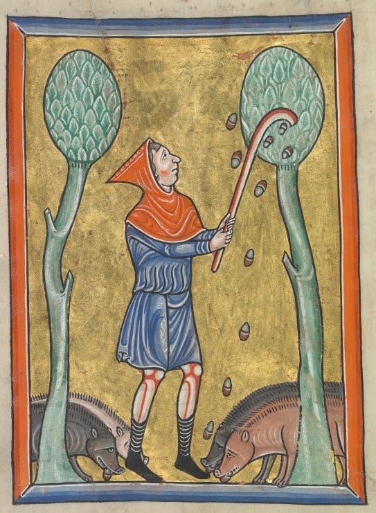 Psalter of Eleanor of Aquitaine, Den Haag, Koninklijke Bibliotheek, KW 76 F 13 f.11v, France, ca. 1180-1185.