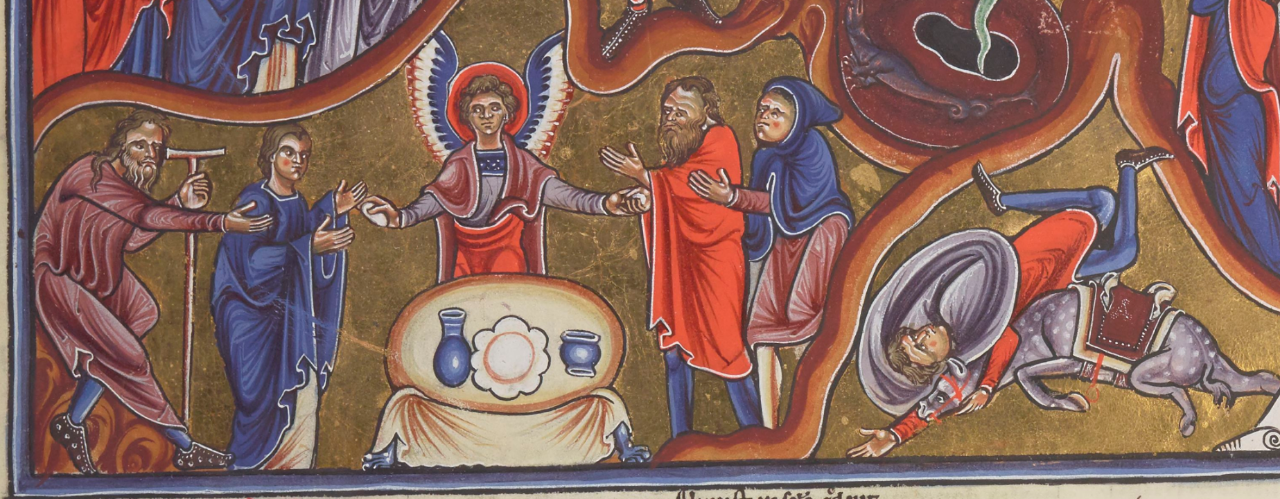 Canterbury Psalter, BnF, Mss., Latin 8846 f. 54v, England, 1175-1200.